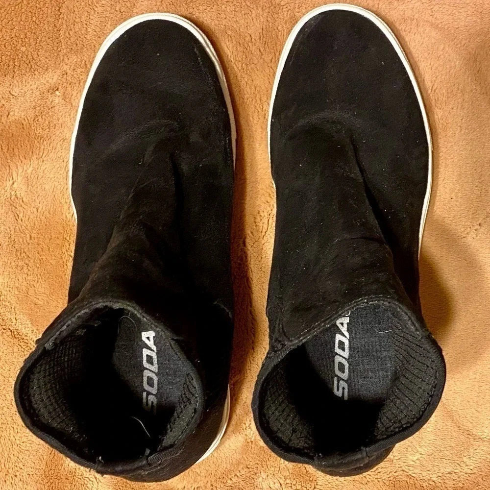 Soda Black Slip on Sneaker Shoe